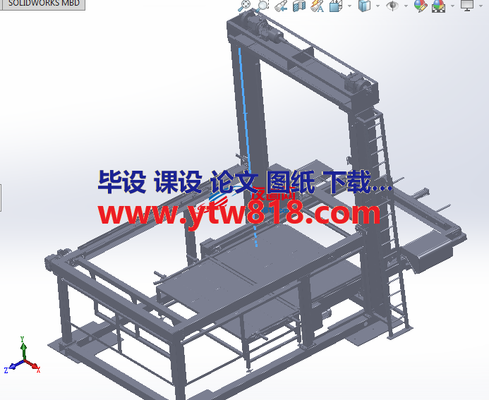 龙门码垛机3D图纸 Solidworks设计