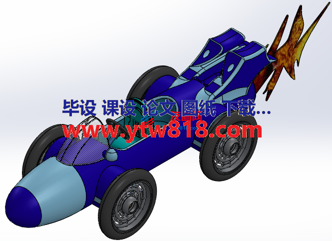 卡雷拉子弹头赛车模型3D图纸 Solidworks设计