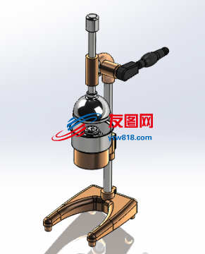 Orange juicer手动压榨橙汁机3D图纸 Solidworks设计