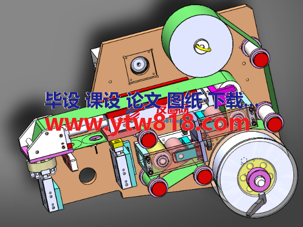 贴标模组剥离模组3D数模图纸 Solidworks设计