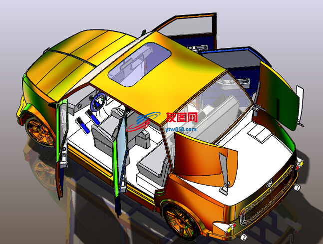 Car BS汽车模型3D图纸 STEP格式