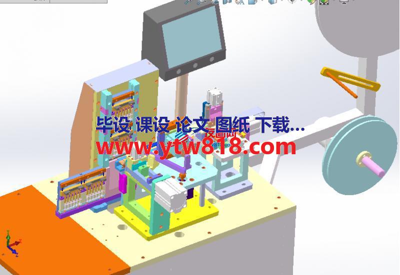 拖盘式电池自动插端机solidworks设计