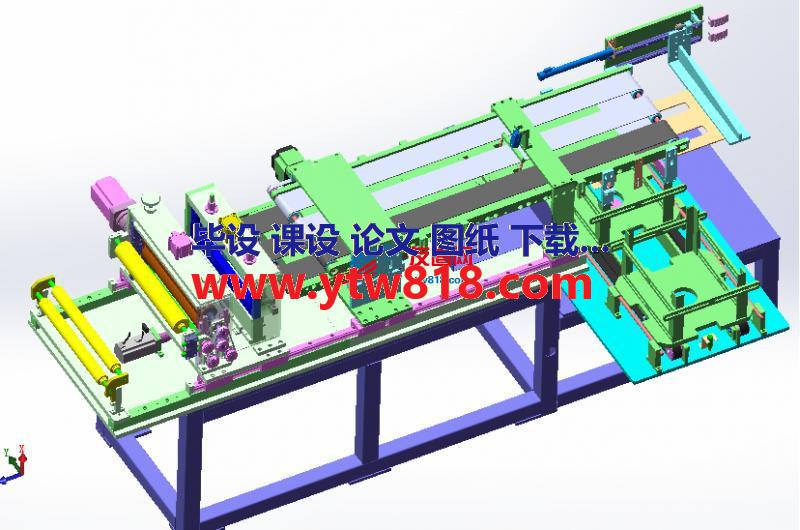 动力I锂电池-拉料切片上下料真空组合机solidworks设计