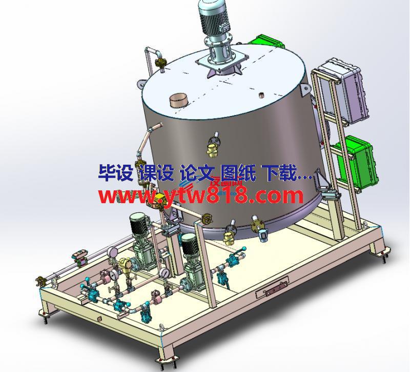 大型化工药品混合罐模型