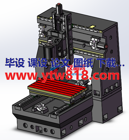 1200X600小型龙门数控铣床3D模型 Solidworks设计