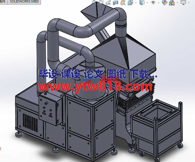 重力表电缆铜回收设备solidworks设计