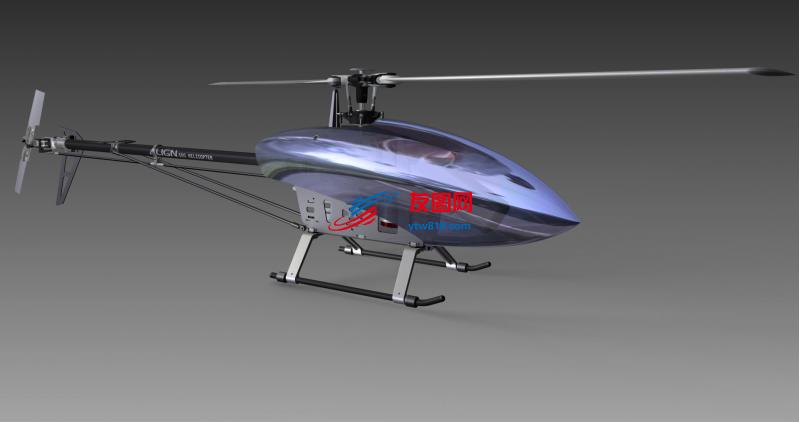 T-REX 550E航模直升飞机模型3D图纸 STP格式