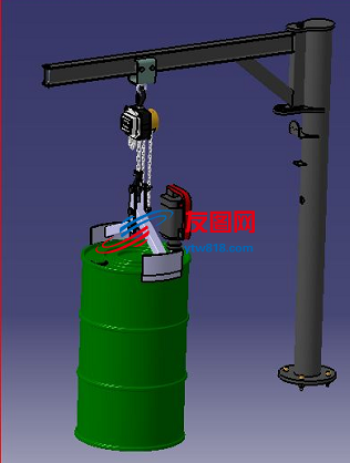 起重转臂结构3D图纸 STP IGS格式