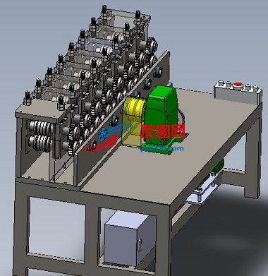 滚压校直机3D数模图纸 Solidworks设计