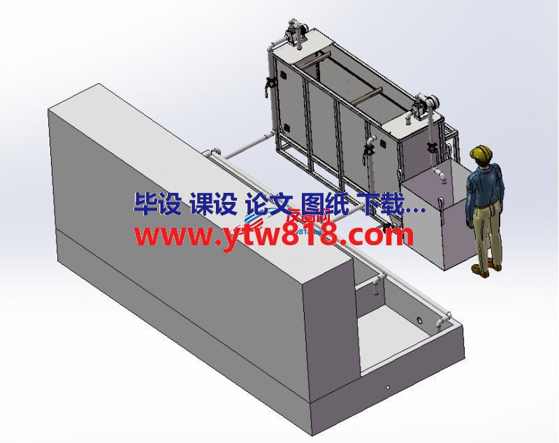 玻璃切割机废物回收设备三维套图