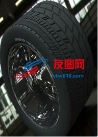 汽车轮毂轮胎3D模型solidworks设计
