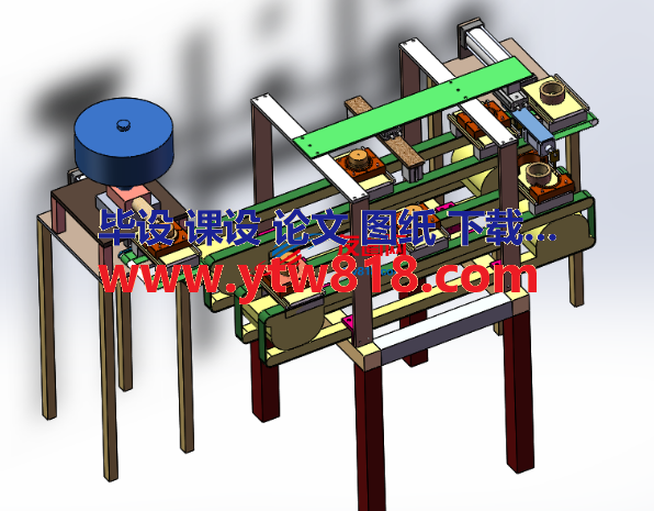 芋头圈加工机3D数模图纸 Solidworks设计