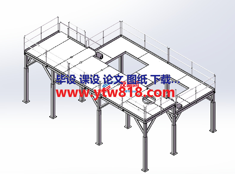 钢结构的平台三维套图