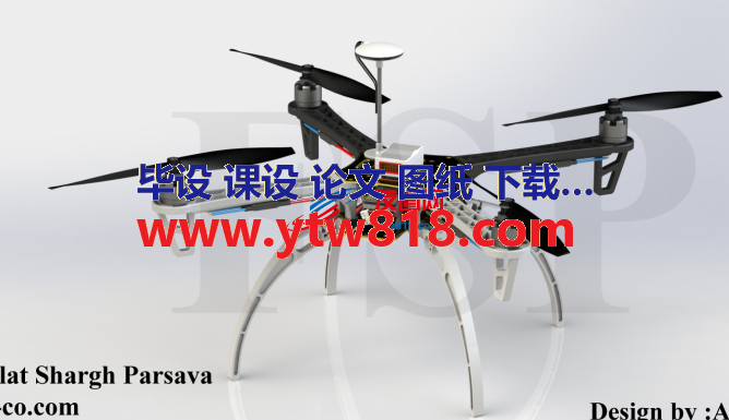 大疆DJI F450无人机框架三维建模图纸 SOLIDWORKS设计