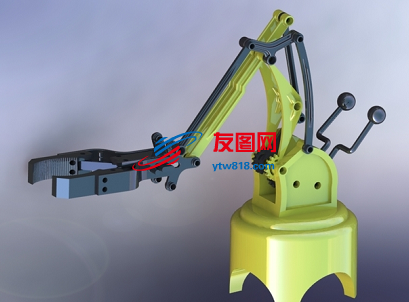 工业机械臂图纸solidworks设计