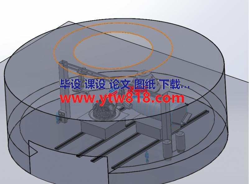 五轴旋转加工机床三维套图