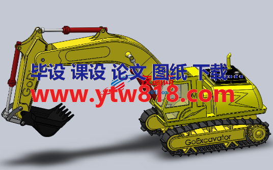 履带挖掘车模型3D图纸 Solidworks设计