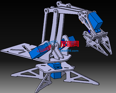 简易机械臂3D数模图纸 CATIA设计