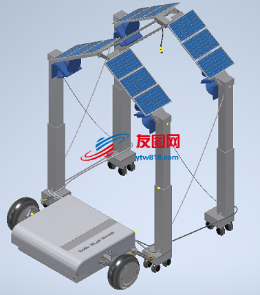 外星球探索太阳能创新小车3D图纸 STP格式