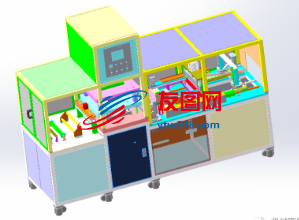 锂电池铝膜自动成型机3D数模图纸 Solidworks设计