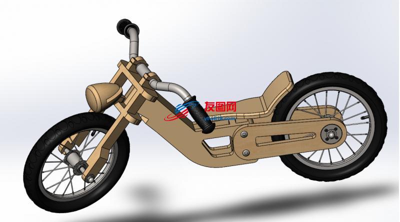 木质摩托车模型