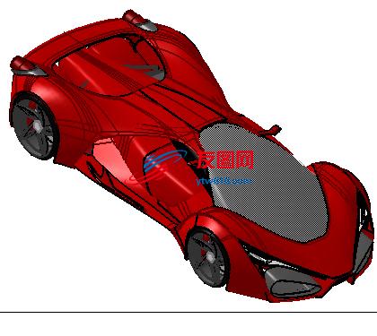 法拉利跑车CATIA模型