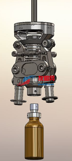 瓶子旋盖机构3D图纸 Solidworks设计