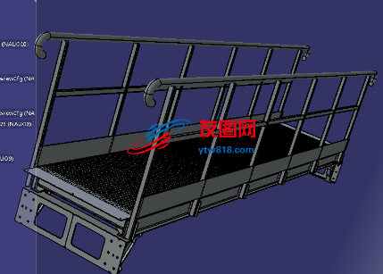 厂房钢结构网状廊道3D数模图纸 STEP格式