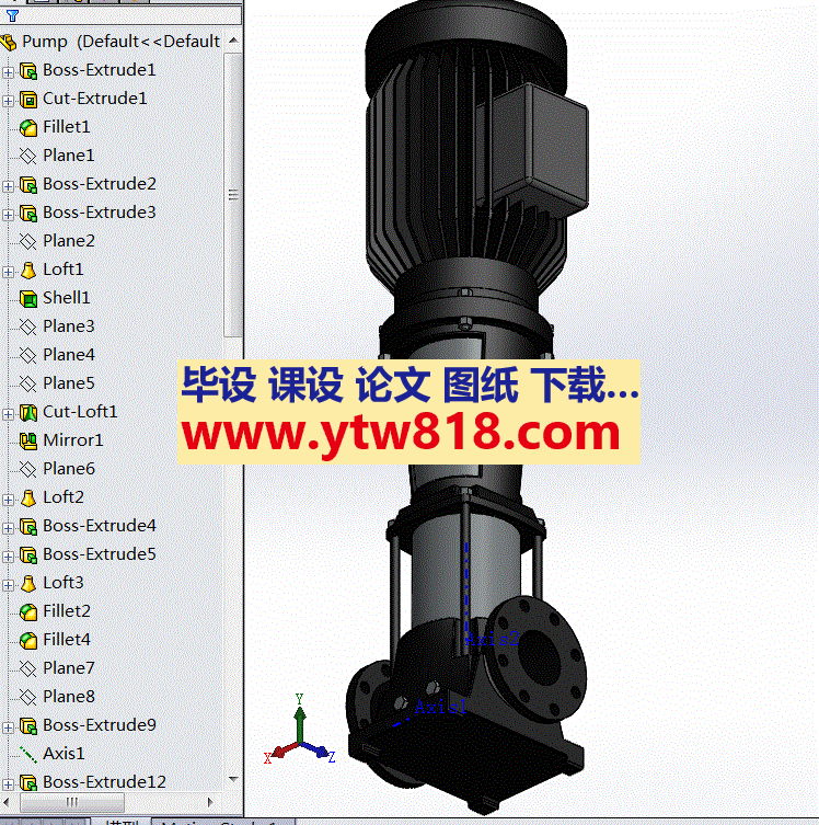 工业用的水泵_ZA3A-20-33D模型