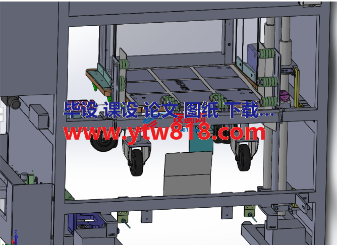 自动升降收料设备3D数模图纸 Solidworks设计