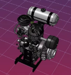 发动机3D数模图纸 STP格式