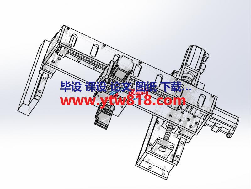 4轴龙门式丝杆结构模组平台三维套图