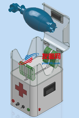 呼吸机简易演示模型3D图纸 STP IGS格式