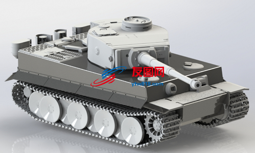 1-16 tiger-tank虎式坦克简易模型3D图纸 STEP格式