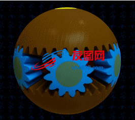 球形齿轮小工具II模型3D图  多种格式