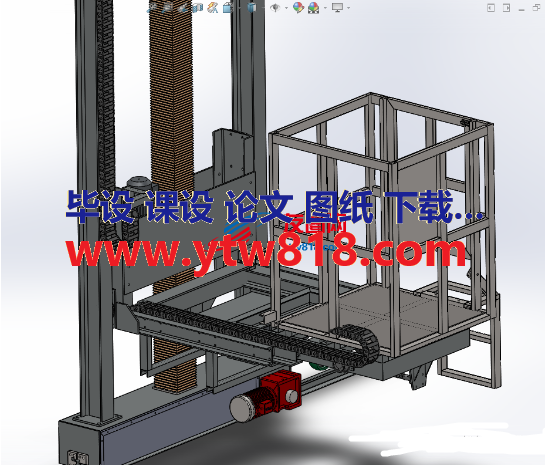 涂装线三维升降台车3D图纸 Solidworks设计