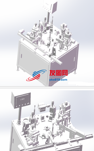 微型马达转子绝缘片组装机3D数模图纸 Solidworks设计