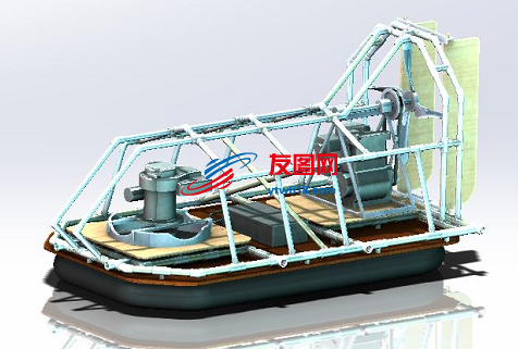 HATV气垫船结构模型3D图纸 Solidworks2020设计