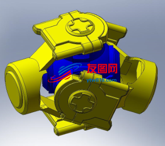 万向节联轴器机构模型3D图纸 Solidworks设计