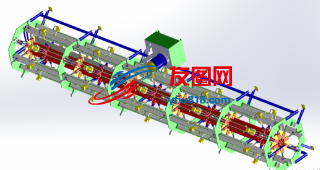 日光灯管制造机3D数模图纸 Solidworks设计