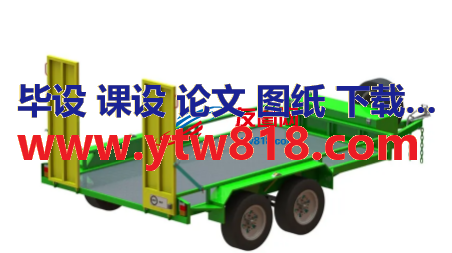 2440 x 1600单轴拖车3D数模图纸 Solidworks设计 附工程图