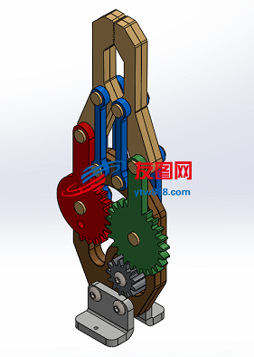 机械臂夹持机构3D图纸 Solidworks设计