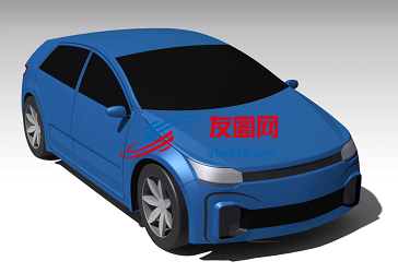 轿车模型3D图纸 IGS格式