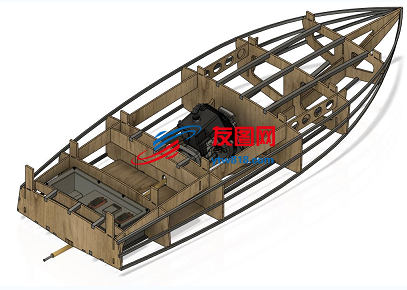 RC遥控快艇模型框架3D图纸 STEP格式