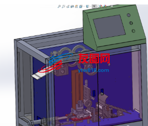 手机电池标签剥离机3D数模图纸 Solidworks设计