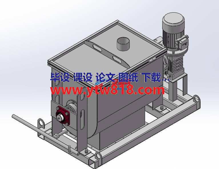 卧式搅拌机设计模型设计套图