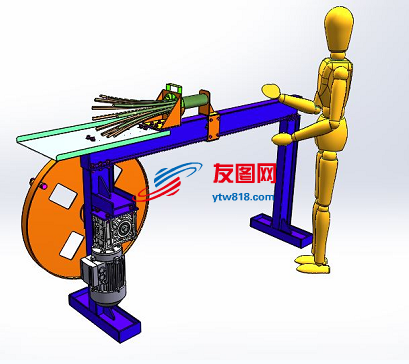 自动劈竹机3D数模图纸 STEP格式