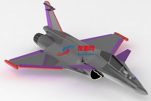 阵风战斗机战机模型3D图纸 Solidworks设计