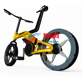 E bike小巧自行车造型3D图纸 STP格式