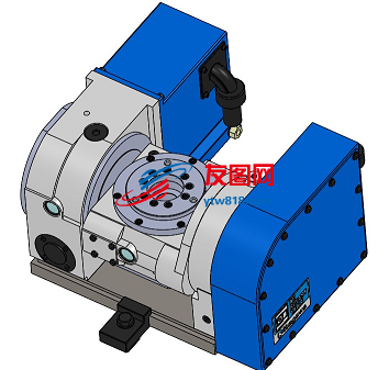 紧凑型倾斜数控转台3D数模图纸 STEP格式